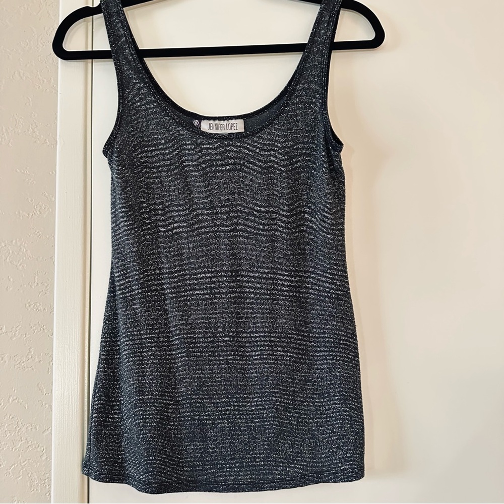Jennifer Lopez, Tank Top, XS, Black & Silver